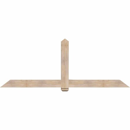 Ekena Millwork Eugene Smooth Timber Gable Bracket, Douglas Fir, 96"W x 36"H x 5 1/2"D x 5 1/2"F, 9/12 Pitch GBW096X36X0606EUG00SDF